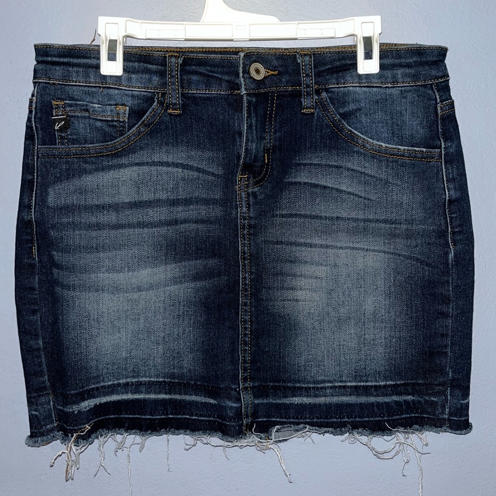Denim mini skirt